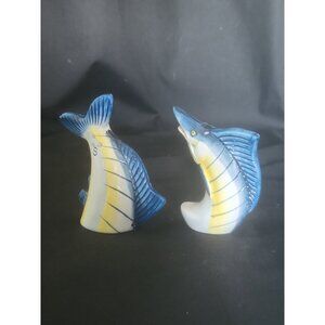 Sail Fish Salt & Pepper Shakers Blue Marlin Beach Fishing Boat Camping